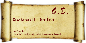 Oszkocsil Dorina névjegykártya
