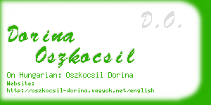 dorina oszkocsil business card
